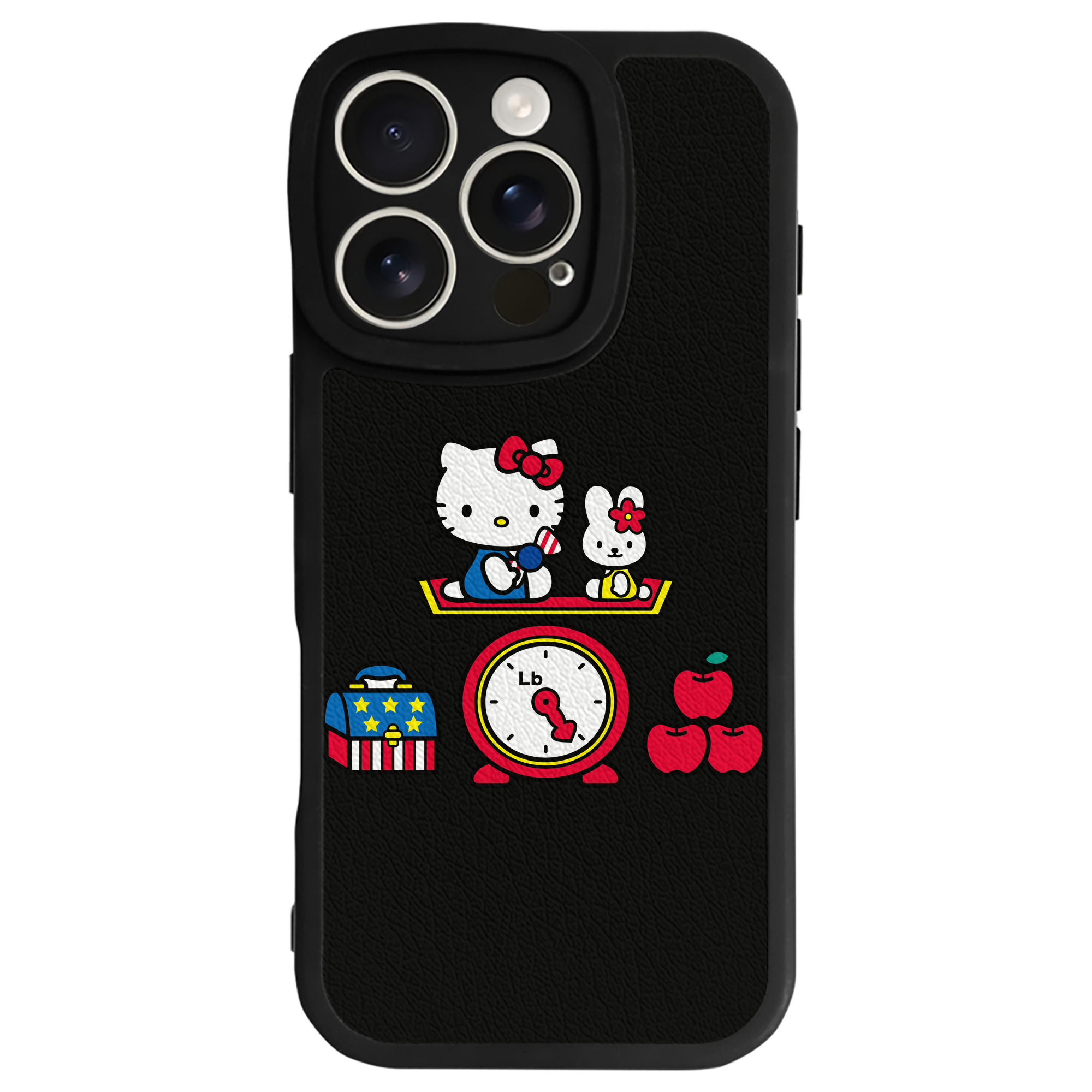 （画像用） Hello Kitty ハローキティ 【iPhone 16シリーズ対応】シリコンスマホケース（レザー調） 材質：シリコン